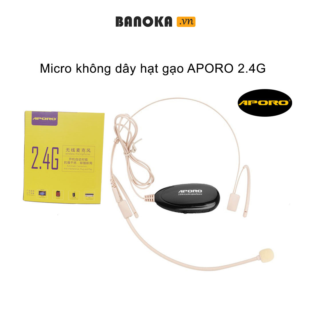 Micro không dây hạt gạo Aporo 2.4G - Phụ kiện máy trợ giảng APORO 2.4G ( chính hãng )